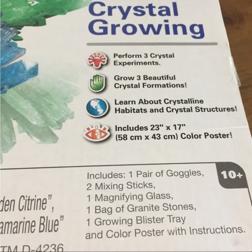 NWT Smithsonian Crystal Growing Kit Earth Science Experiment Ch…